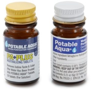 Potable Aqua Iodine & Taste Neutralizer Tablets